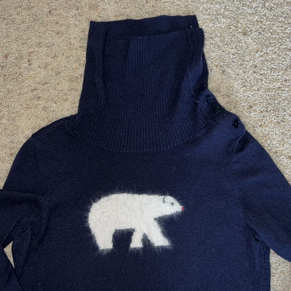 Talbots soft fuzzy polar bear sweater - Picture 3 of 6